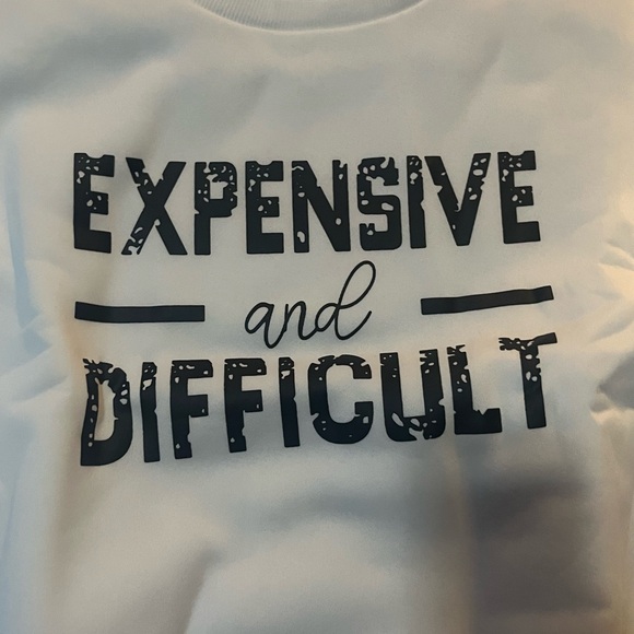 NWT SHEIN LUNE Plus Size Loose Fit Slogan Print Drop Shoulder Sweatshirt sz 4XL - Picture 3 of 12